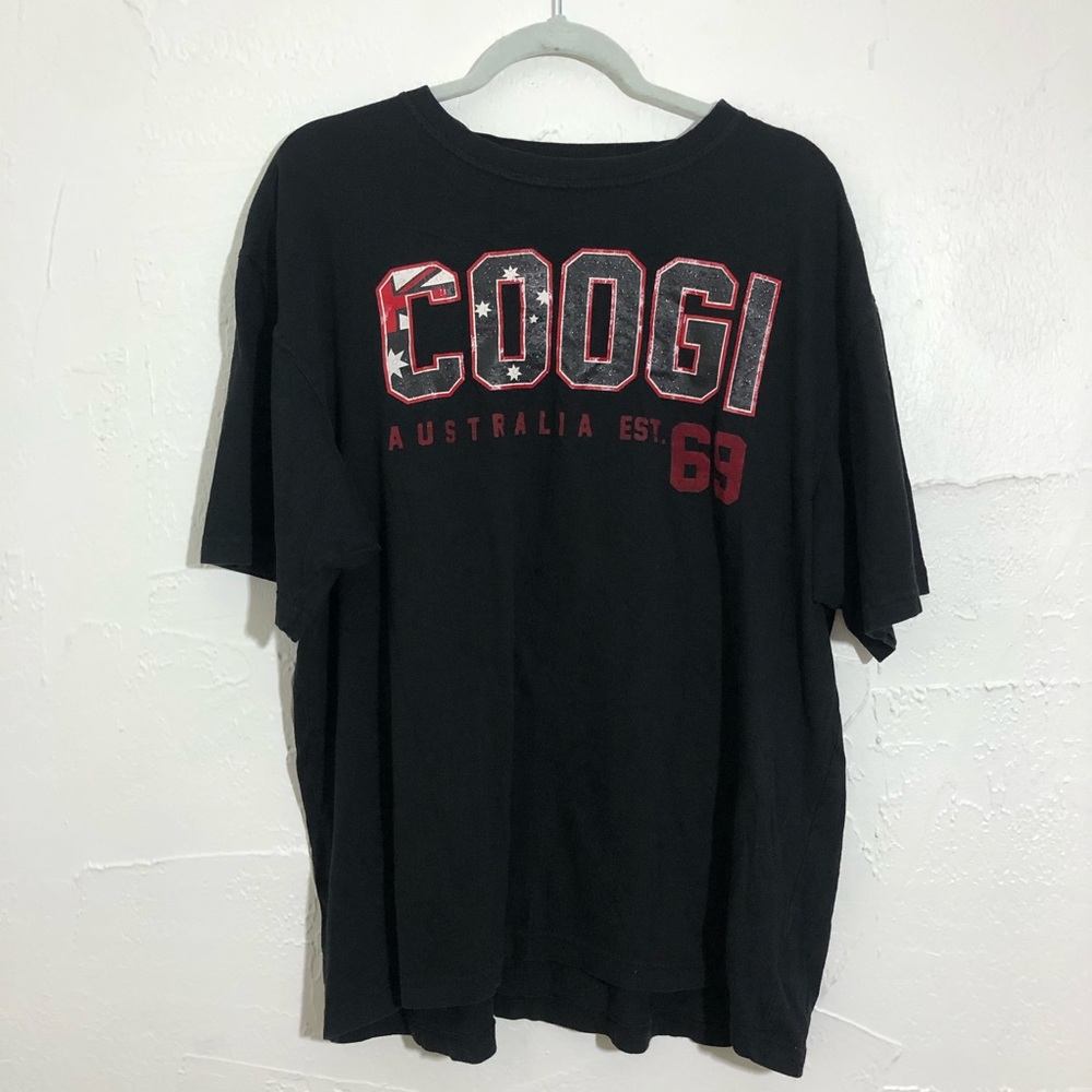 Coogi Australia Mens Graphic T-Shirt XL Coogi 69 Flag Logo Tee Embroidered